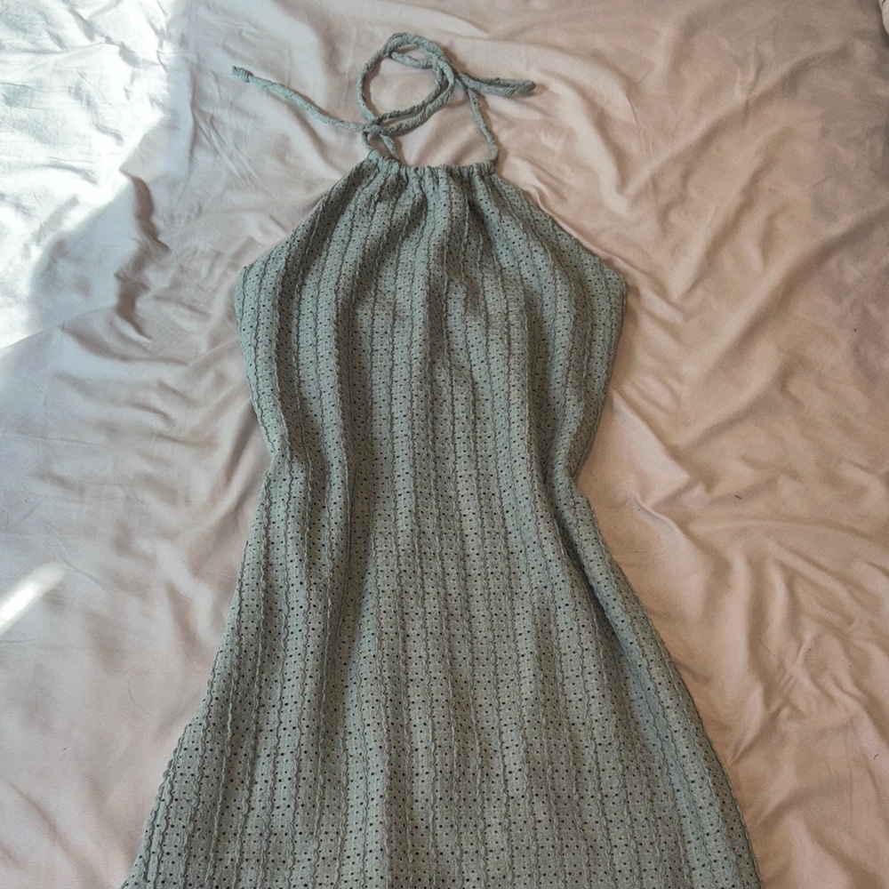 Maxi Halter Dress in Light Blue
